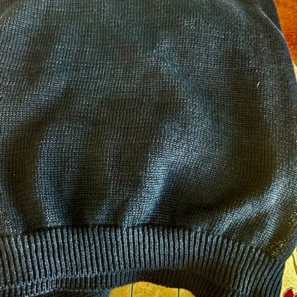 Iris Von Arnim UOMO Authentic Black Polo 100% Linen Mens Size Medium - Picture 7 of 12